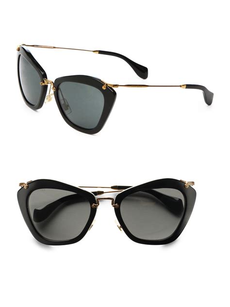 miu miu noir sunglasses|miu miu sunglasses cat eye.